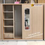 Tủ nhựa 4 cánh lùa ngang 2m 3 tu 4 canh lua van go soi ngang 2m4 gia si 2