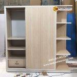 Tủ nhựa 4 cánh lùa vân gỗ sồi kệ ngoài 4 tu nhua 4 canh lua ke ngoai gia re 2