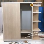 Tủ nhựa 4 cánh lùa vân gỗ sồi kệ ngoài 3 tu nhua 4 canh lua ke ngoai hcm 2