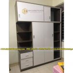 Tủ nhựa cánh trượt Kim Cương A03ZK 3 tunhua3canhluas42 a03aa 2