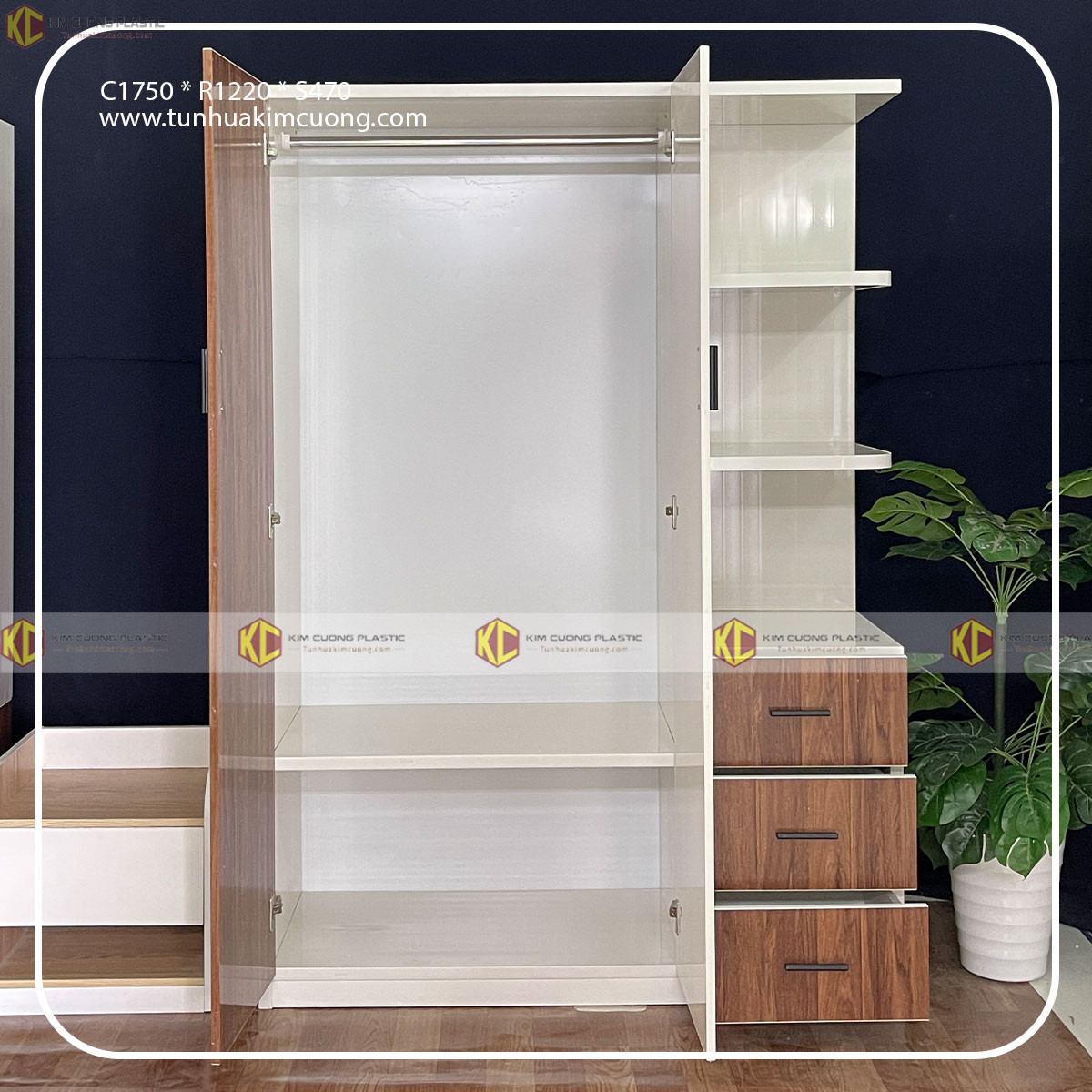 Tủ nhựa đài loan 2 cánh EC3CKI 5 Tủ nhựa đài loan 3 cánh